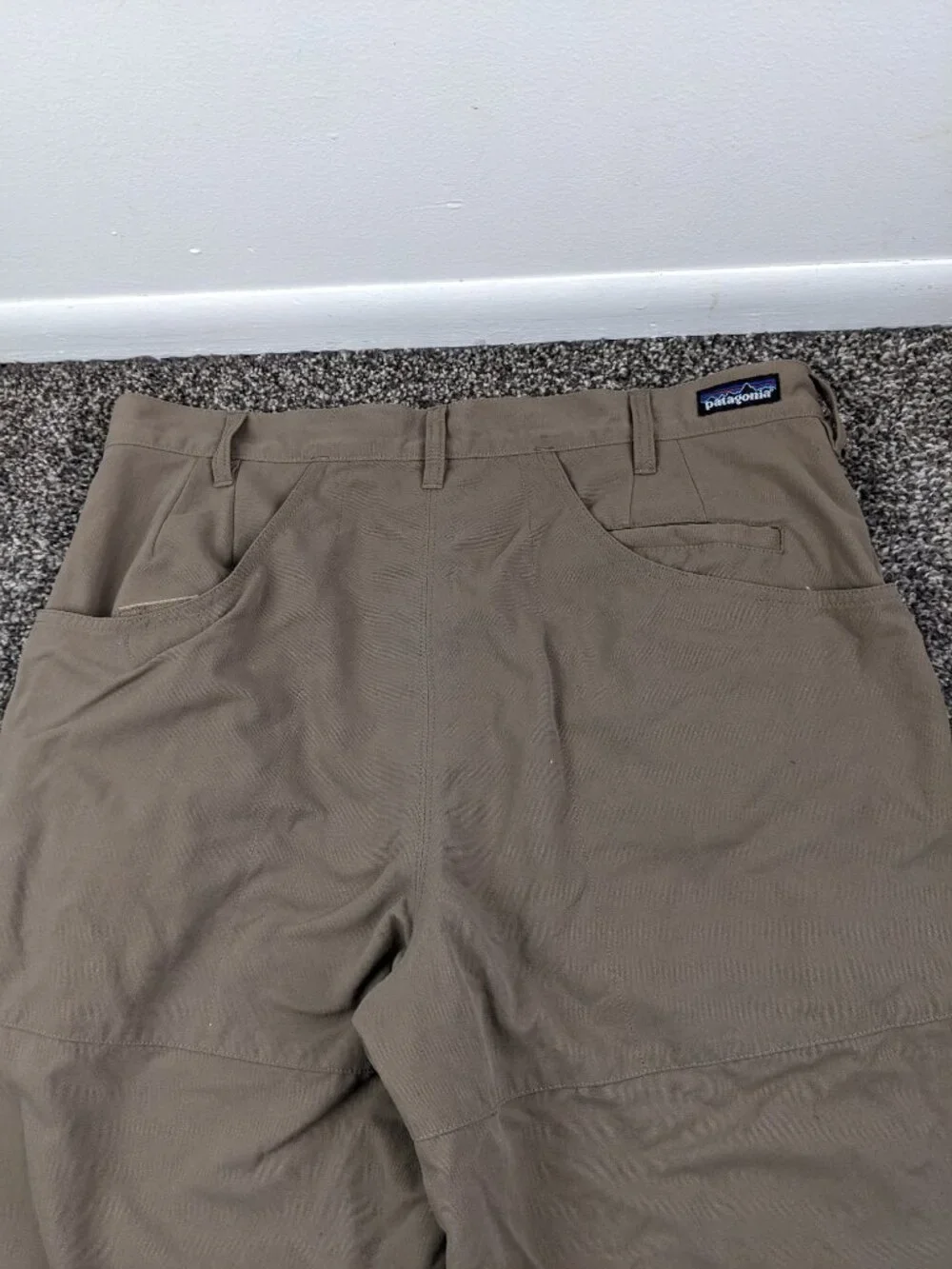 Patagonia Stand Up Pants Brown Nylon Canvas Workwear Mens 36x32 56130 2008